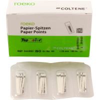 Top color (Cellpack) (ISO 80), Papírcsúcs, Zacskó, ISO 80 sterilen csomagolva, fehér, Papír, 180 darab