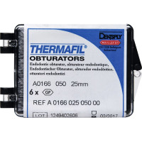 Thermafil (25 mm) (ISO 50), Obturator, ISO 50 röntgenopák, Guttapercha, műanyag, 25 mm, 6 darab