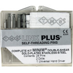 TMS® LINK - csomag 24 Doppelstifte, 2 Bohrer K-92, 1 Handschraubschlüssel, Minim 2 in 1 silber EL731-24 - EL73124