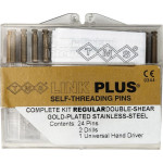 TMS® LINK - csomag 24 Doppelstifte, 2 Bohrer K-96, 1 Handschraubschlüssel, standard 2 in 1 gold EL751-24 - EL75124