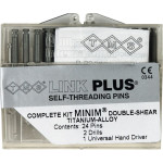 TMS® LINK - csomag 24 Titan-Doppelstifte, 1 Bohrer K-92, 1 Handschraubschlüssel, Minim silber 2 in 1 EL841-24 - EL84124