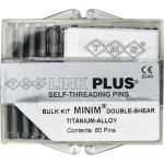 TMS® LINK - Bulkpackung 60 Titan-Doppelstifte, Minim silber 2 in 1 EL842-60 - EL84260