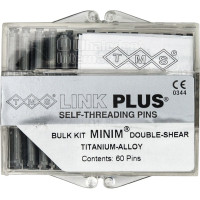 TMS® LINK - Bulkpackung 60 Titan-Doppelstifte, Minim silber 2 in 1 EL842-60 - EL84260
