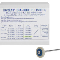 Dia Blue, Polírozó (Kerámia), Kézidarab (HP, Ø 2,35 mm, ISO 104, 44,5 mm) ISO 160 Korong, finom, 3 mm, 1 darab