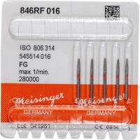 Diamanten 846R, gyémántcsiszoló, piros, ISO 016, FG, 5 darab