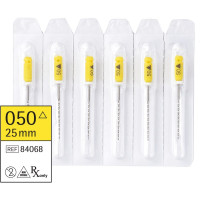 Omni (25 mm) (ISO 50), K-Fúró, Fogantyú - műanyag ISO 50 sterilizálható 200°C-ig, ISO színkódolt, Nemesacél, 25 mm, 6 darab