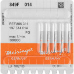 Diamanten 849, gyémántcsiszoló, piros, ISO 018, FG, 5 darab