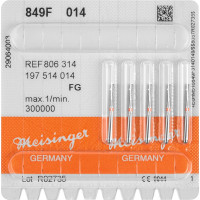 Diamanten 849, gyémántcsiszoló, fekete, ISO 014, FG, 5 darab