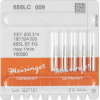 Diamanten 855L, gyémántcsiszoló, piros, ISO 009, FG, 5 darab