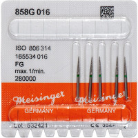 Diamanten 858, gyémántcsiszoló, zöld, ISO 016, FG, 5 darab