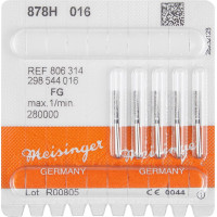 Diamanten 878, gyémántcsiszoló, fekete, ISO 016, FG, 5 darab