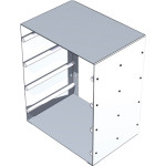 ALUMINIUM TRAY - 1 db, Rack leer - PN181525