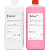 Dublisil (20) (A+B), Dublírszilikon, Üvegek, Végkeménység Shore A 20, addíciós térhálósító, A-szilikon (VPS), 2x1 darab