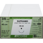 RESORBA® Supramid - 36 darabos csomag, , fekete, 45cm, HS22, USP 3/0 - 6113 RESORBA® Supramid - 36 darabos csomag, , fekete, 45cm, HS22, USP 3/0 - 6113