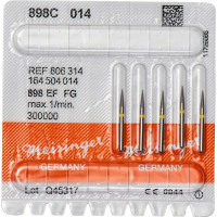 Diamanten 898, gyémántcsiszoló, sárga, ISO 014, FG, 5 darab