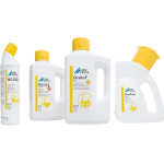 Orotol® plus Sauganlagen-Desinfektion - Basis-készlet 2,5 Liter Orotol Plus, 2,5 Liter flakon MD 555 cleaner, 750 ml MD 550, 1 Oroc