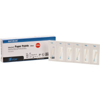 Papírcsúcs (29 mm) (2 %) (ISO 45), ISO 45 sterilen csomagolva, fehér, Papír, 29 mm, 180 darab