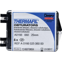 Thermafil (25 mm) (ISO 60), Obturator, ISO 60 röntgenopák, Guttapercha, műanyag, 25 mm, 6 darab