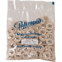 Miniaturbürste, polírozó kefe, kecskeszőr fehér, Ø 19 mm, szereletlen, 100 darab