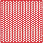 Lyukrács retenció, (70 x 70 x 0,75 mm), Lapok, piros, 20 darab