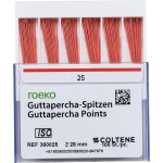 Guttapercha Spitzen, 10 darab, ISO 025 Guttapercha Spitzen, 10 darab, ISO 025