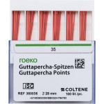 Guttapercha Spitzen, 10 darab, ISO 035 Guttapercha Spitzen, 10 darab, ISO 035