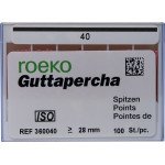 Guttapercha Spitzen, 10 darab, ISO 040 Guttapercha Spitzen, 10 darab, ISO 040