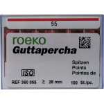 Guttapercha Spitzen, 10 darab, ISO 055 Guttapercha Spitzen, 10 darab, ISO 055