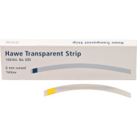 Strips transparent - 100 darabos csomag, sárga, 73 mm, Breite 6 mm, gebogen - 695