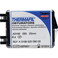 Thermafil (25 mm) (ISO 90), Obturator, ISO 90 röntgenopák, Guttapercha, műanyag, 25 mm, 6 darab