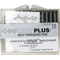 TMS® LINK - csomag 24 Titan-Einzelstifte, Bohrer K-92, Handschraubschlüssel, Minim silber EL821-24 - EL82124