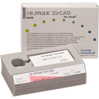 IPS e.max (ZirCAD) (Sirona) (65 L) (Medium Opacity) (0), CAD/CAM-blokk (Kerámia), téglalap alakú, biokompatibilis, Cirkonium-dioxid ( ZrO<sub>2</sub> ), 1 darab