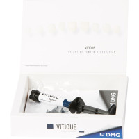 Vitique - csomag 6 g Spritze Zement átlátszó, 10 Veneer-Tips - 213043