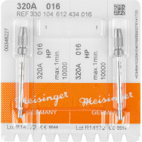 Mandrell (320 A) (ISO 16), Kézidarab (HP, Ø 2,35 mm, ISO 104) ISO 16, Nemesacél, 2 darab