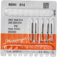 Diamanten 869, gyémántcsiszoló, fekete, ISO 014, FG, 5 darab
