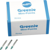 Silikonpolierer GREENIE®, szilikon polírozó, (fém, amalgám), minicsúcs, RA, 72 darab