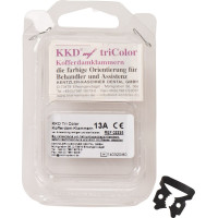 KKD® Kofferdam Klammern triColor Antireflect - 1 db, fekete matt, Nr. 13A, für Molaren - 2235