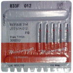 Diamanten 833, gyémántcsiszoló, piros ISO 012, FG, 5 darab