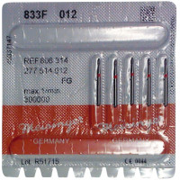 Diamanten 833, gyémántcsiszoló, piros ISO 012, FG, 5 darab