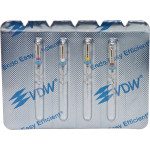 Mtwo (16 ¦ 21 mm) (4-6 %) (ISO 10-25), Gyökércsatorna reszelő (kézzel), Könyökdarab (CA, Ø 2,35 mm, ISO 204) ISO 10-25 sterilen csomagolva, forgó, Nikkel-titán, 16 - 21 mm, 4x1 darab