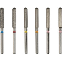 Circone (882) (ISO 20) (0°), Parallelfrézer, Turbina (FG, Ø 1,6 mm, ISO 314) ISO 20 Henger, ISO-Forma 142, Gyémánt - Fém, 0°, 6x1 darab