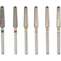 Circone (850) (ISO 23) (2°), Parallelfrézer, Turbina (FG, Ø 1,6 mm, ISO 314) ISO 23 Kónusz, ISO-Forma 199, Gyémánt - Fém, 2°, 6x1 darab