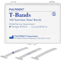 PCA T-Bands - matricaszalag, 100 db, sortiert, egyenes, acél
