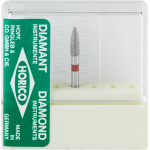 Gyémántcsiszoló (Szintergyémánt) (390 S), Turbina (FGH, Ø 1,6 mm, ISO 315, 21 mm) ISO 18 Gránát, ISO-Forma 272, Szintergyémánt, 2,5 mm, 1 darab