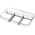 Schiebeschale mit Unterteilung, 1 darab, 24,8 x 13,7 x 2,7 cm