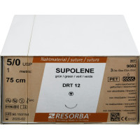RESORBA® Supolene - 36 darabos csomag, , zöld, 75 cm, DRT12, USP 5/0 - 9082