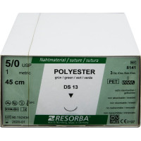 RESORBA® Polyester - 36 darabos csomag, , zöld, 45 cm, DS 13, USP 5/0 - 8141