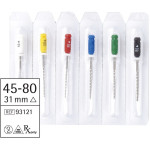 Omni (31 mm) (ISO 45-80), K-Fúró, Fogantyú - műanyag ISO 45-80 sterilizálható 200°C-ig, ISO színkódolt, Nemesacél, 31 mm, 6x1 darab