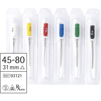 Omni (31 mm) (ISO 45-80), K-Fúró, Fogantyú - műanyag ISO 45-80 sterilizálható 200°C-ig, ISO színkódolt, Nemesacél, 31 mm, 6x1 darab