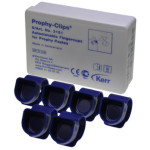 Cleanic Clip, Ujj-gyuru (Polírozó kehely), autoklávozható 134°C-ig, kék, Műanyag, 6 darab